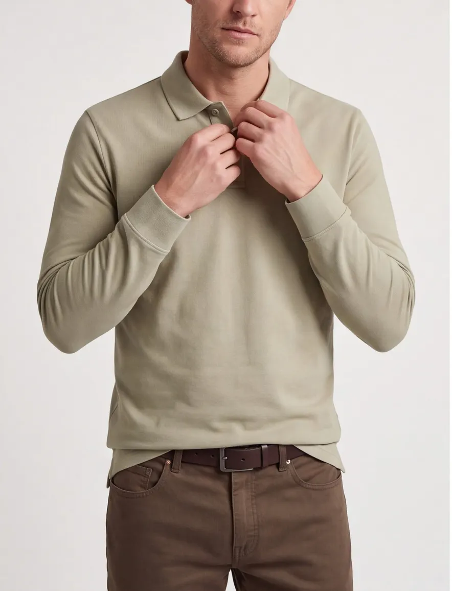 Poloshirt BOSS beige Passerby zacht geel