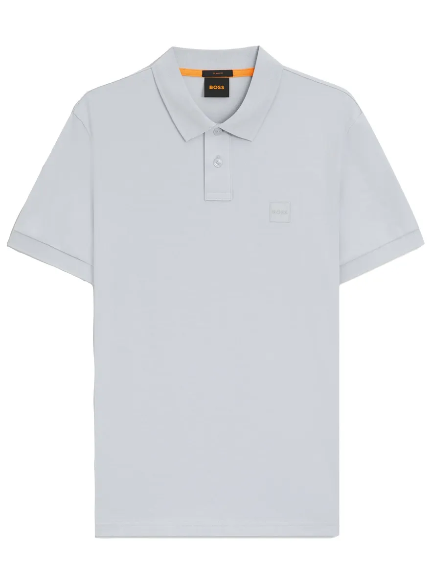 Boss Orange polo grijs 2-knoops