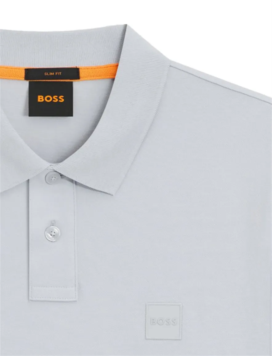 Boss Orange poloshirt grijs 2-knoops