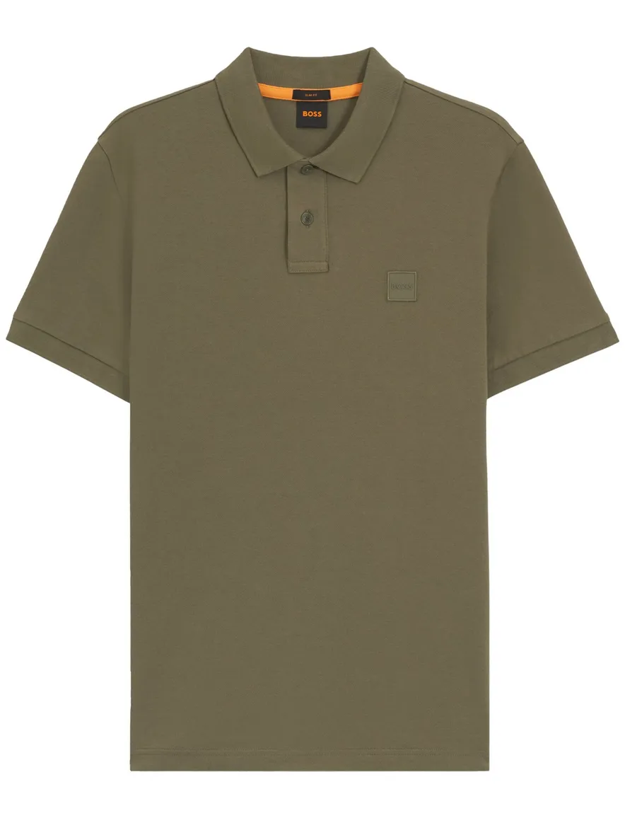 Boss Orange poloshirt groen 2-knoops