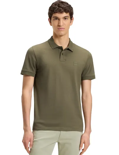 Hugo Boss poloshirt Boss Orange groen 2-knoops