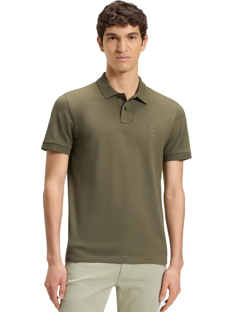 poloshirt Boss Orange groen 2-knoops