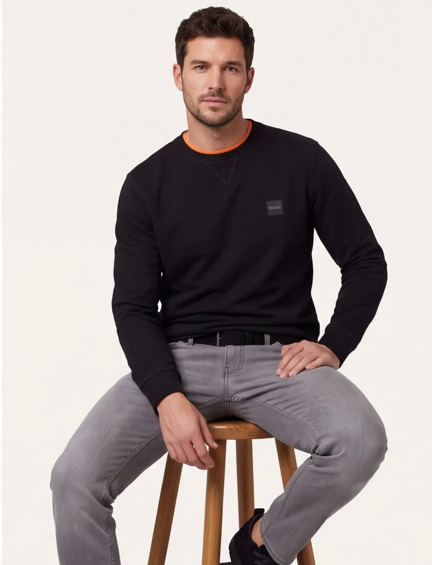 Boss Orange trui zwart effen
