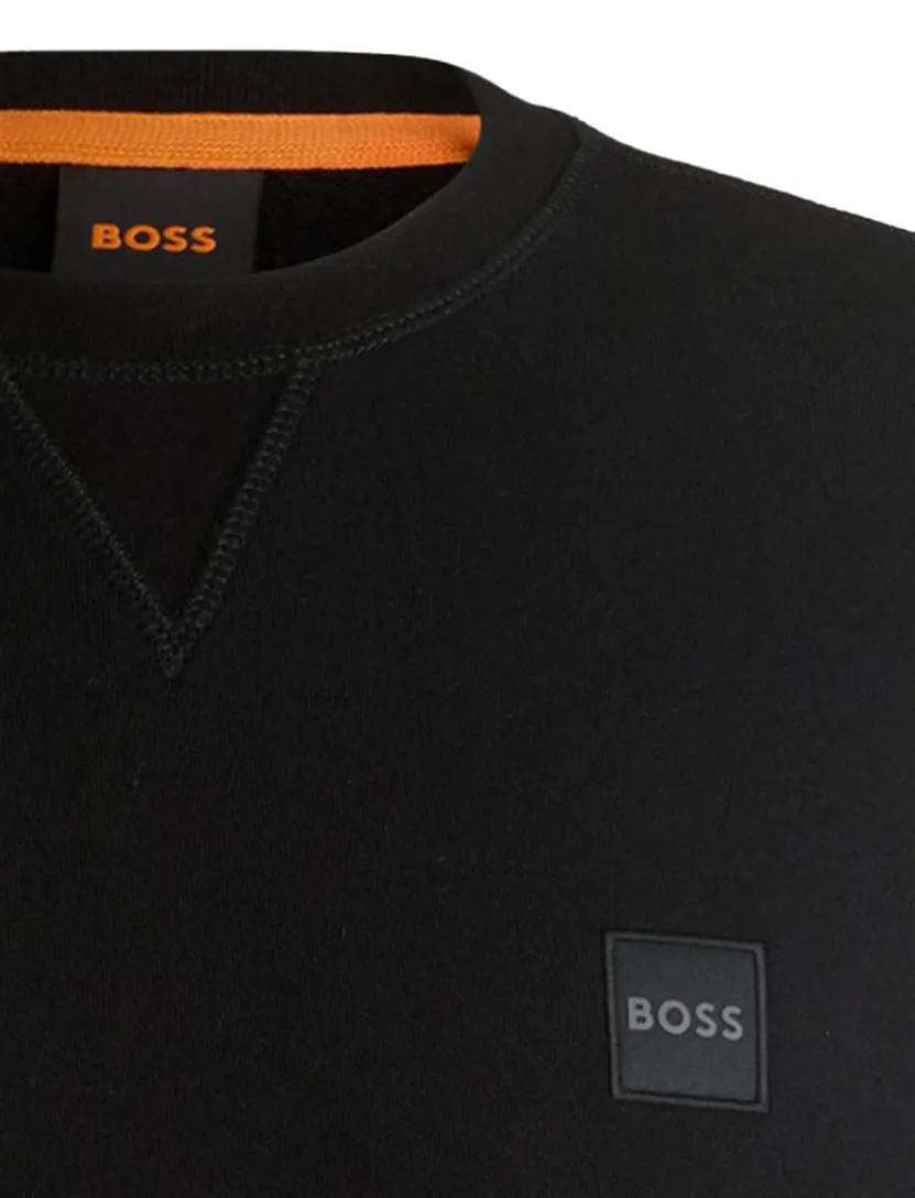 trui Boss Orange zwart effen katoen