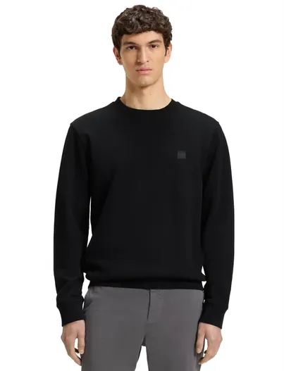 Hugo Boss trui Boss Orange zwart effen katoen