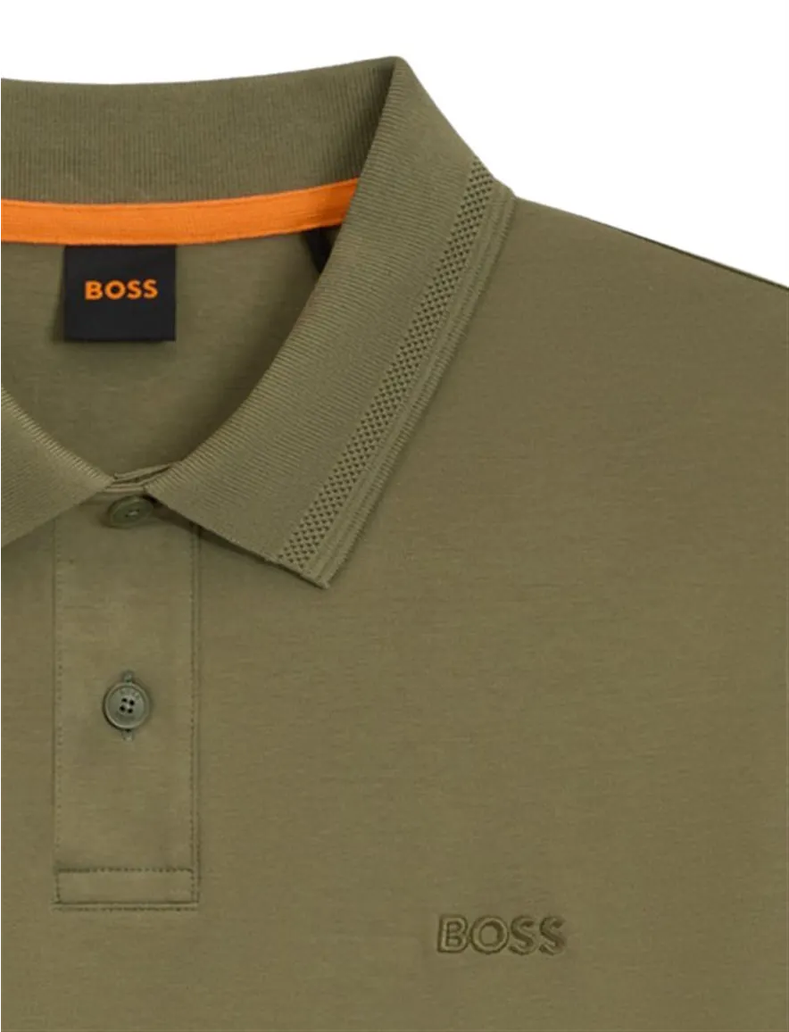 Boss Orange poloshirt groen 2-knoops
