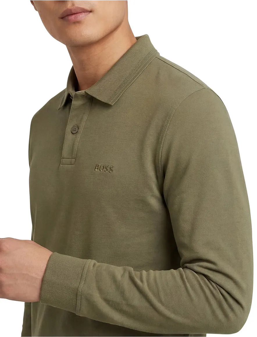 Boss Orange polo groen 2-knoops