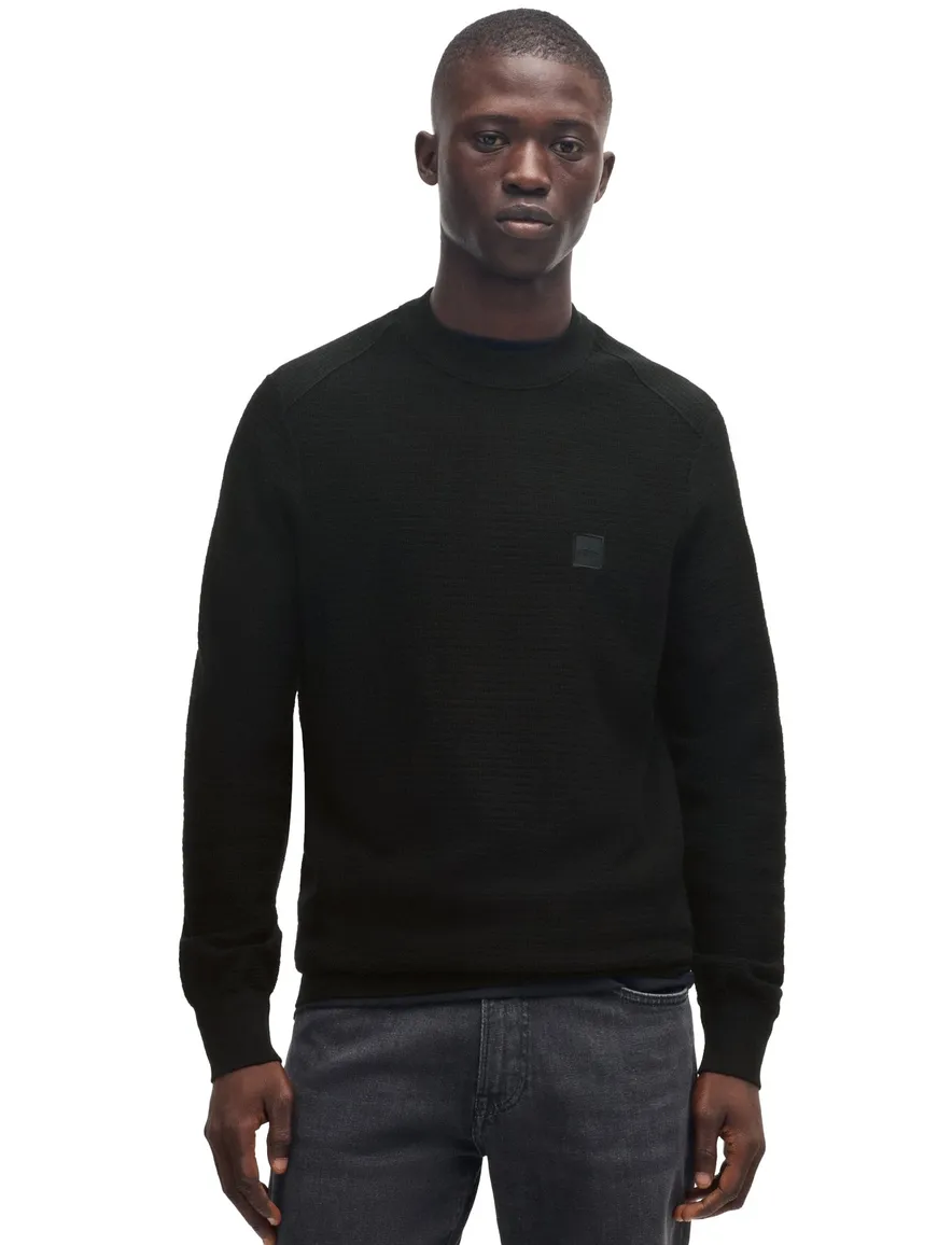 Boss orange trui zwart effen