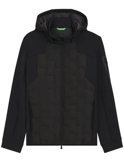 Hugo Boss Boss Green winterjas zwart effen met capuchon