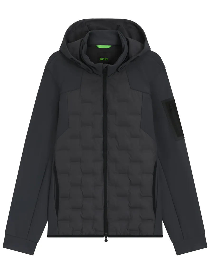 Boss Green winterjas grijs met capuchon