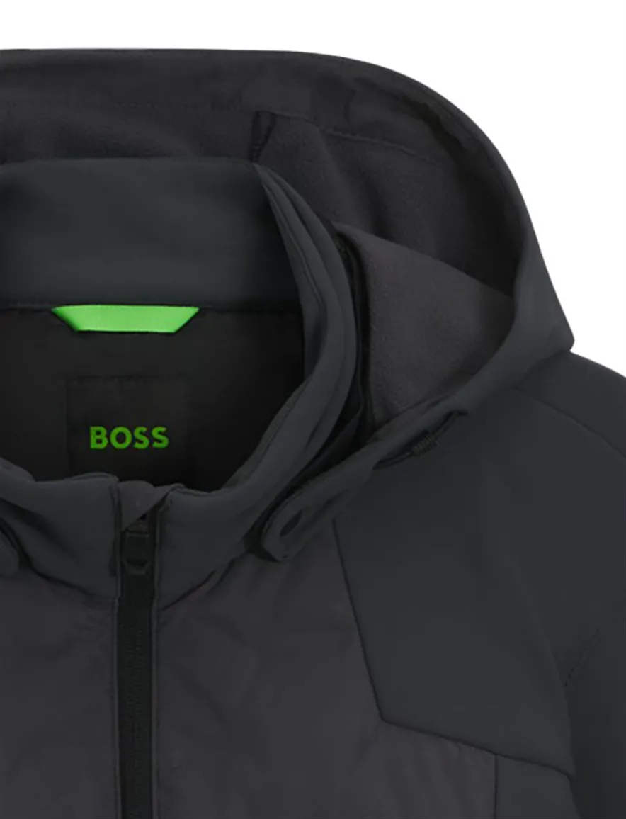 Boss Green winterjas grijs met capuchon