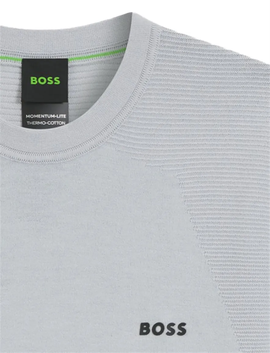 Boss Green trui grijs effen