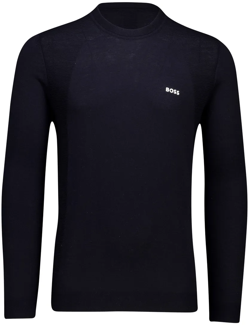 Boss Green shirt donkerblauw lange mouw