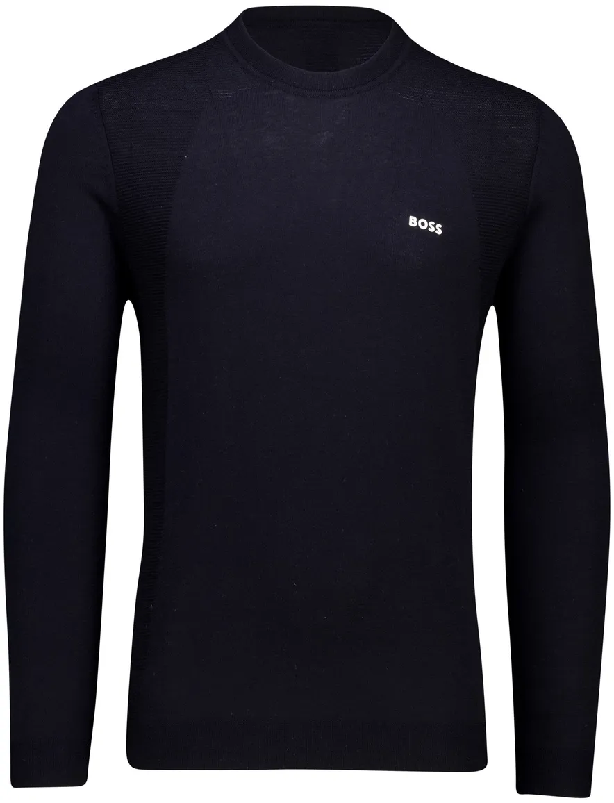 Boss Green shirt donkerblauw lange mouw