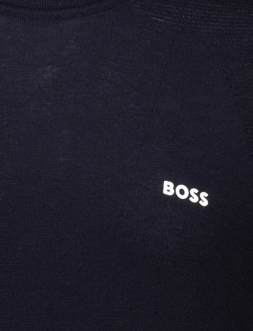 Boss Green shirt donkerblauw lange mouw