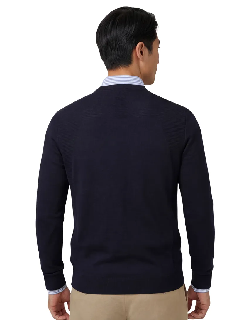 Boss Green shirt donkerblauw lange mouw