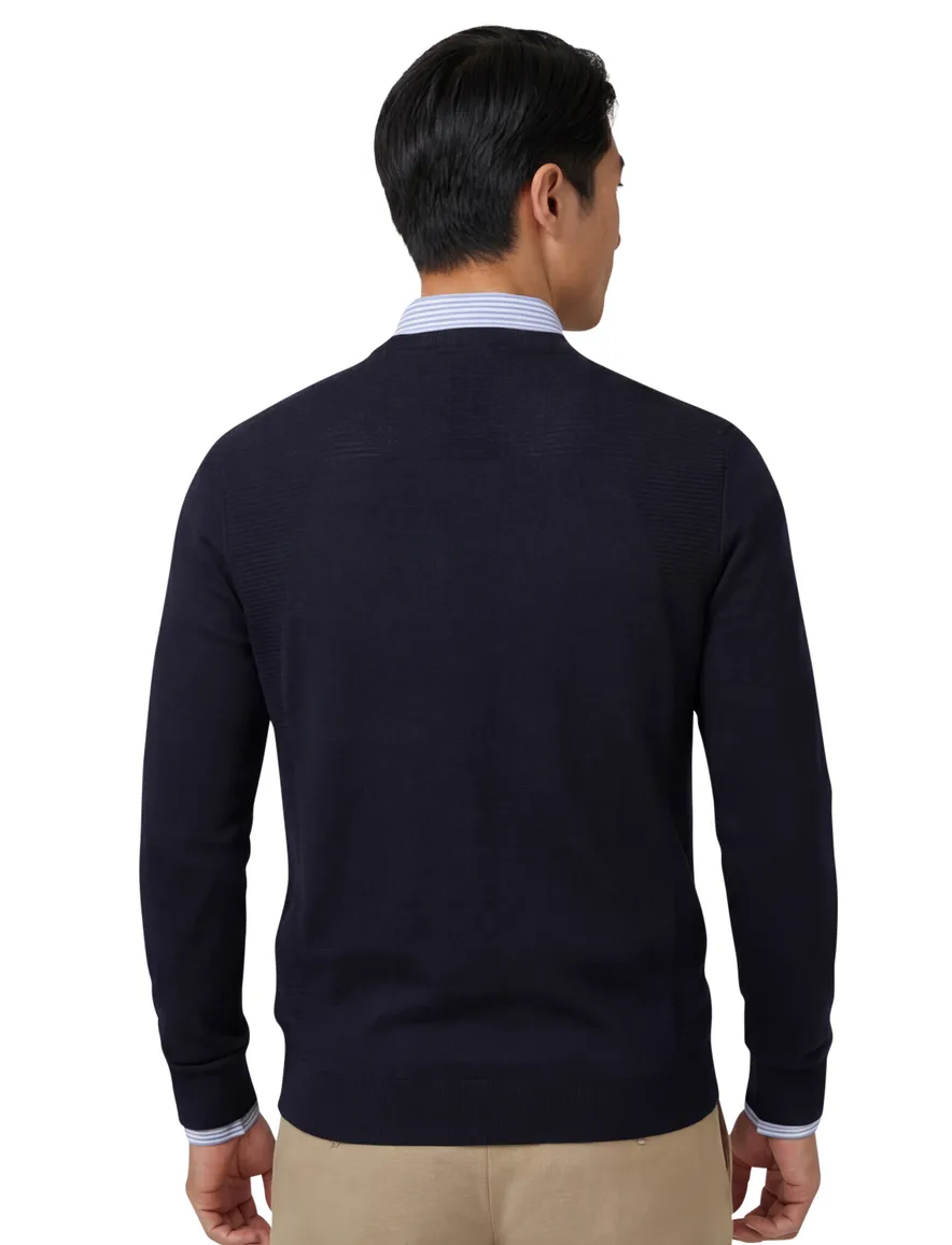 Boss Green shirt donkerblauw lange mouw