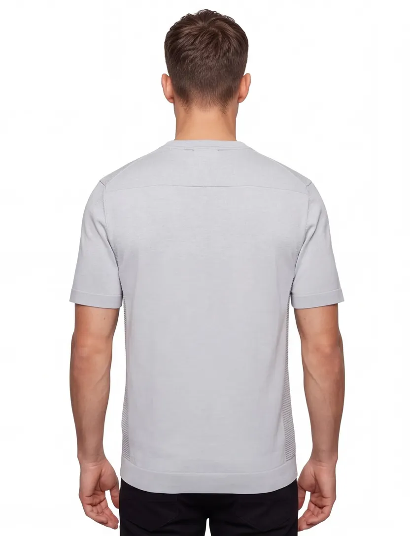 t-shirt Boss Green grijs katoen ronde hals