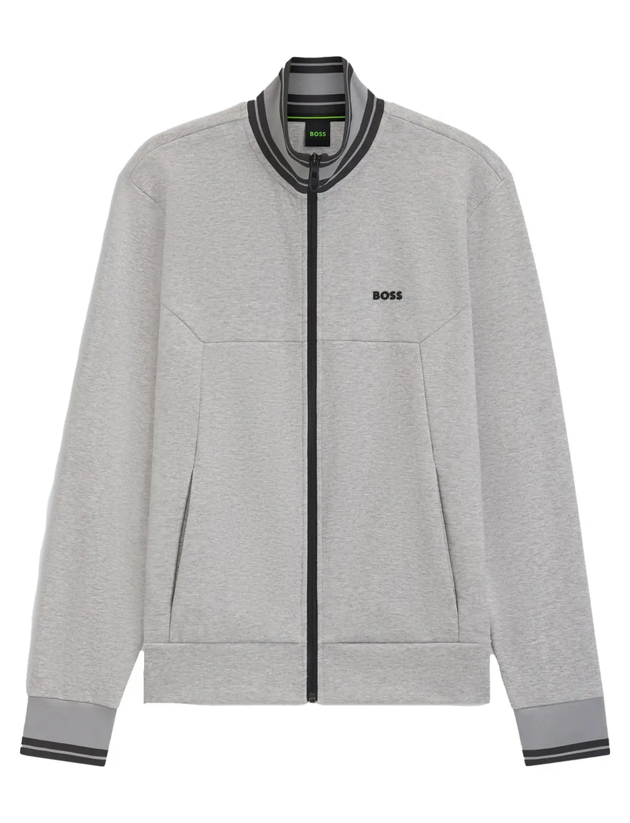 Boss Green vest grijs gemêleerd