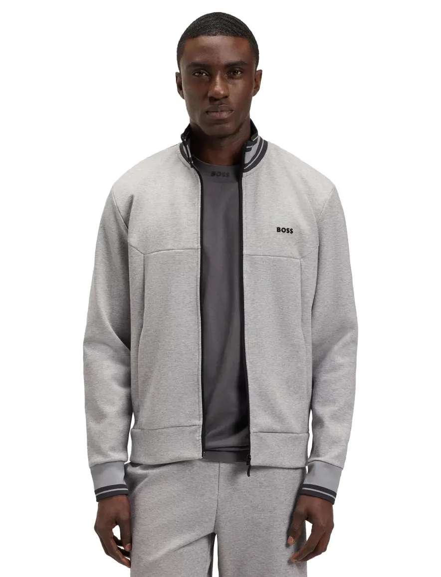 Boss Green vest grijs effen