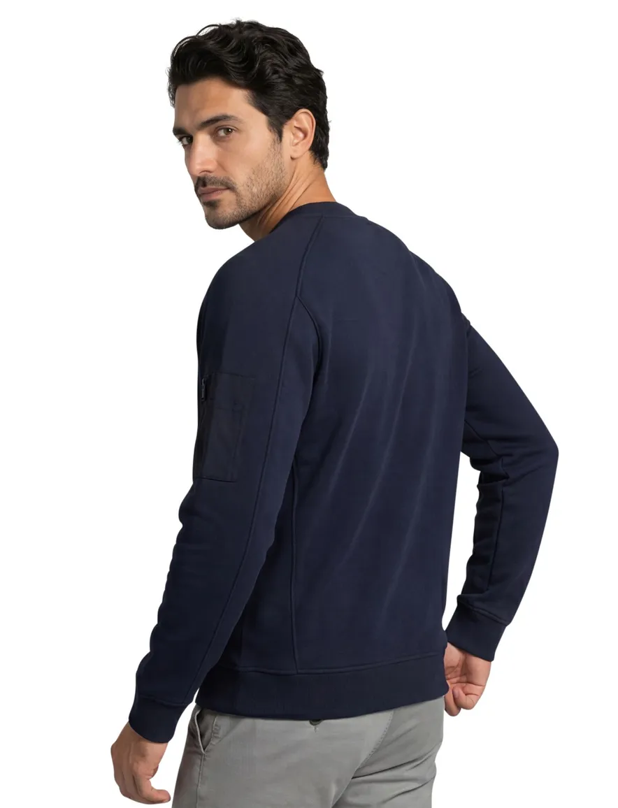 Boss Orange trui donkerblauw effen