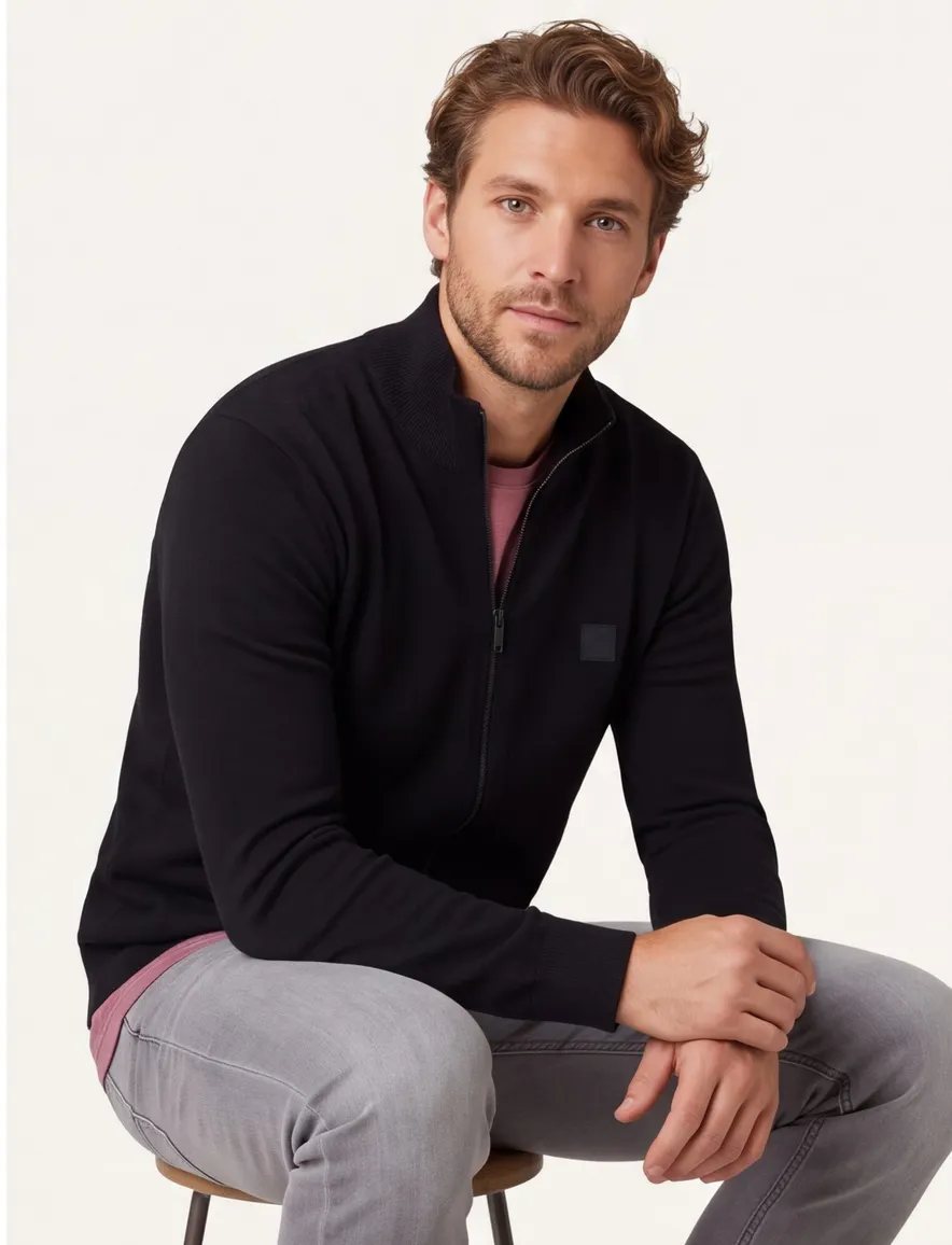 Boss Orange vest zwart effen