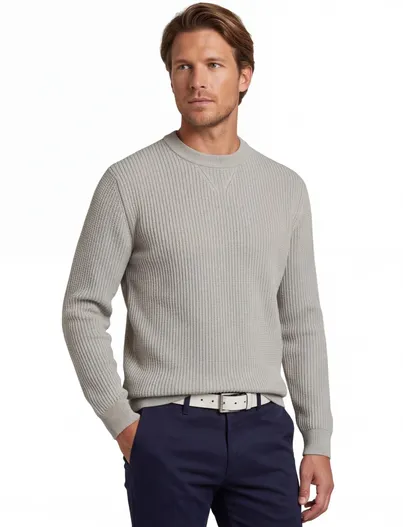 Hugo Boss BOSS Orange trui ronde hals groen gebreid