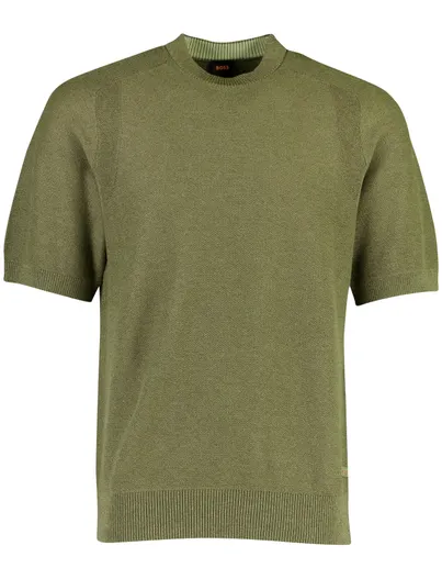 Hugo Boss Trui BOSS Orange groen gemêleerd Kencel