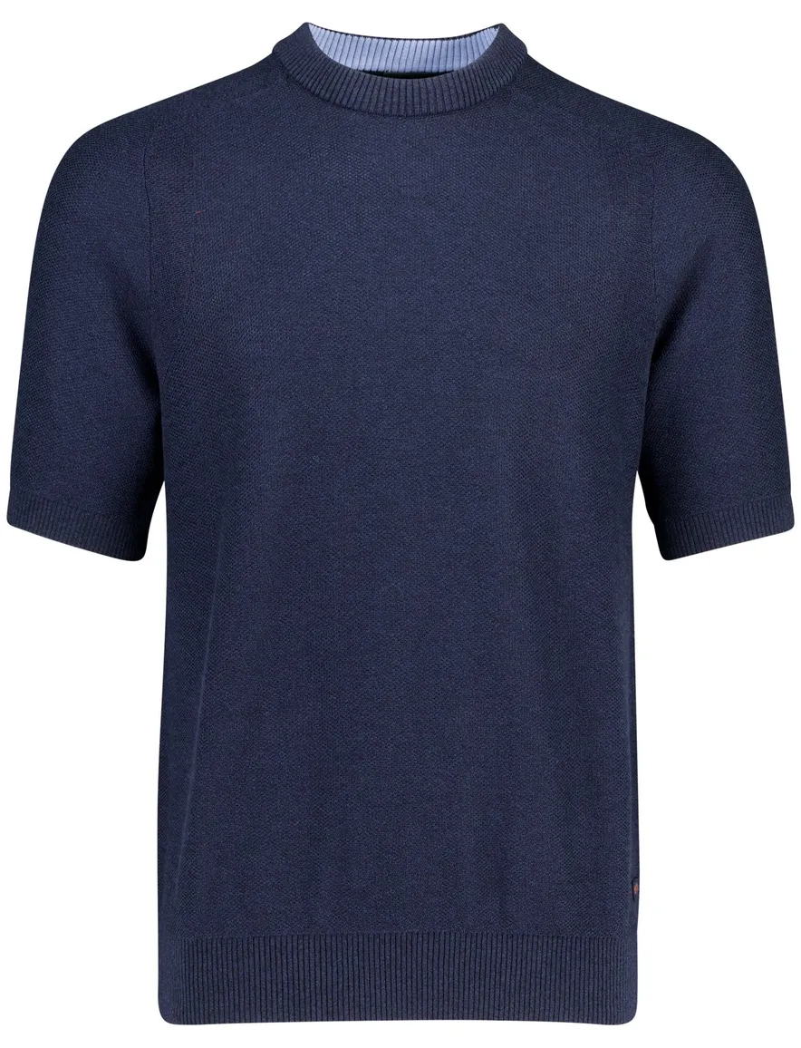 Boss Orange Kencel knitted T-shirt donkerblauw
