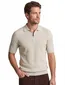 poloshirt Boss Orange kancello rits beige effen