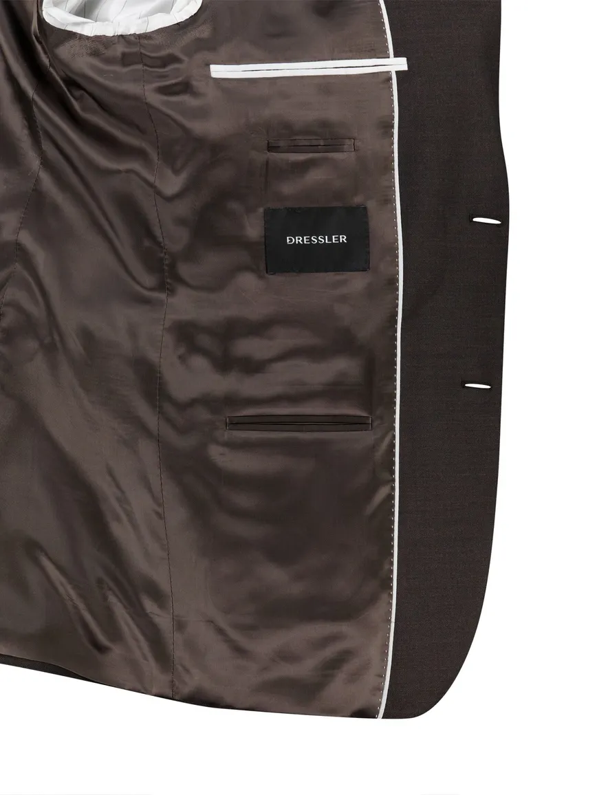 Dressler colbert kostuum mix en match bruin wol