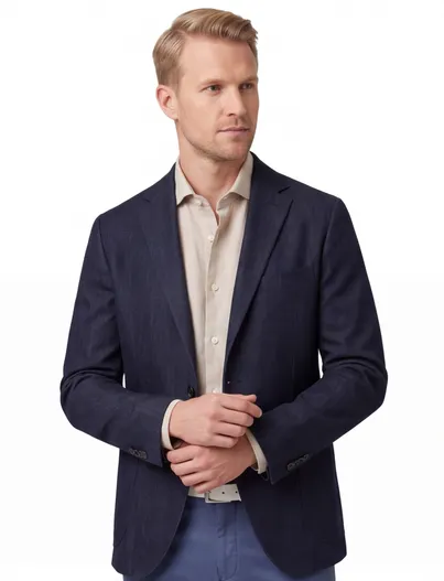 Dressler colbert Dressler donkerblauw wol