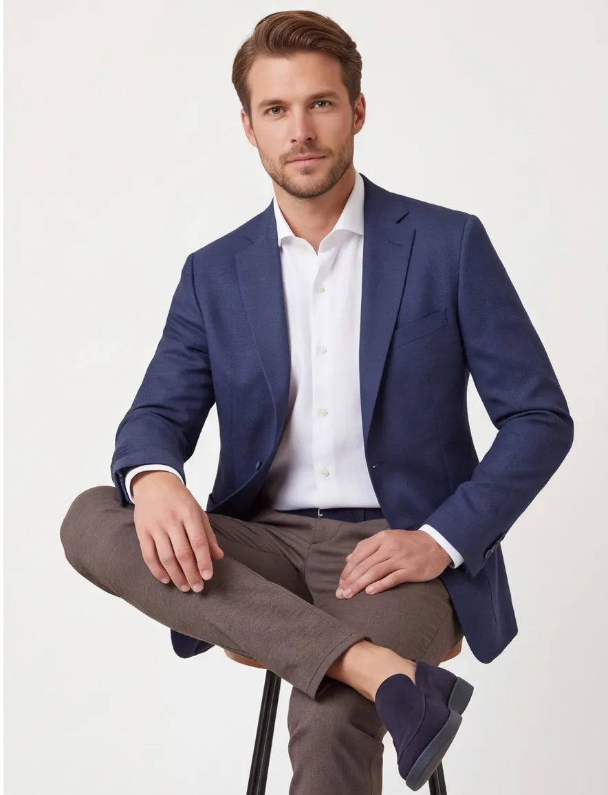 wollen colbert Dressler navy