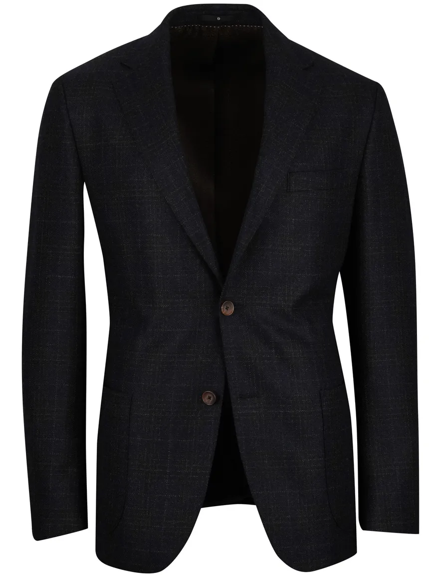 lamswol Dressler colbert navy geruit