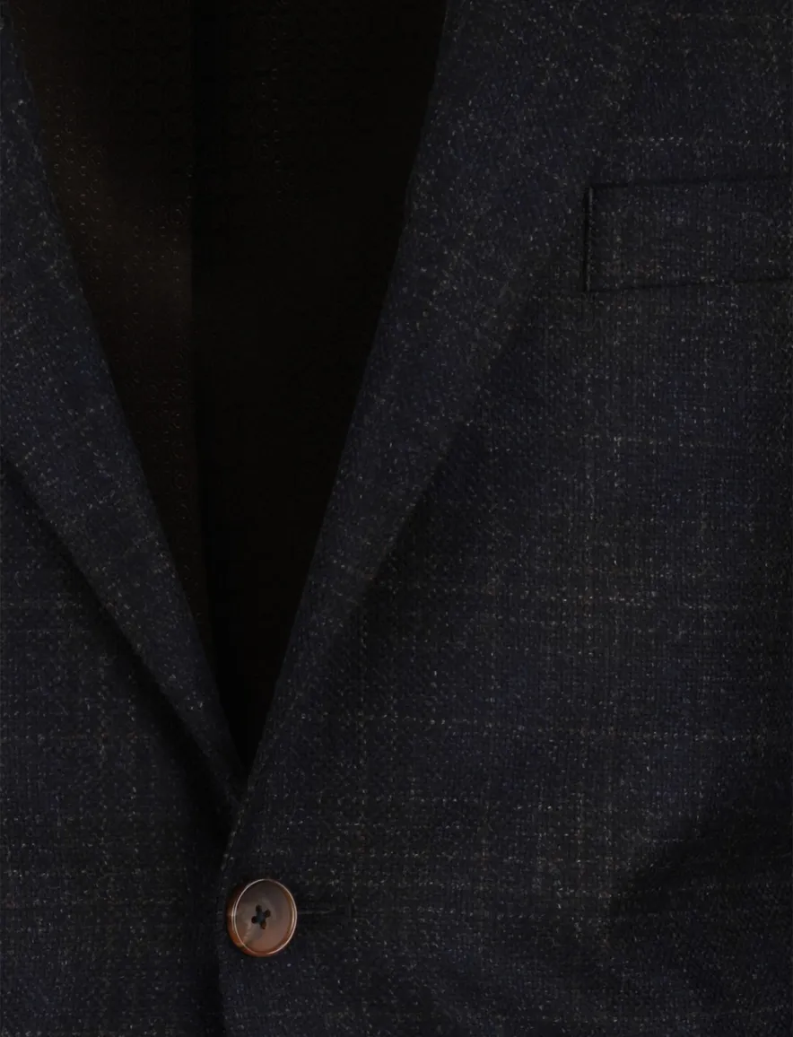 lamswol Dressler colbert navy geruit