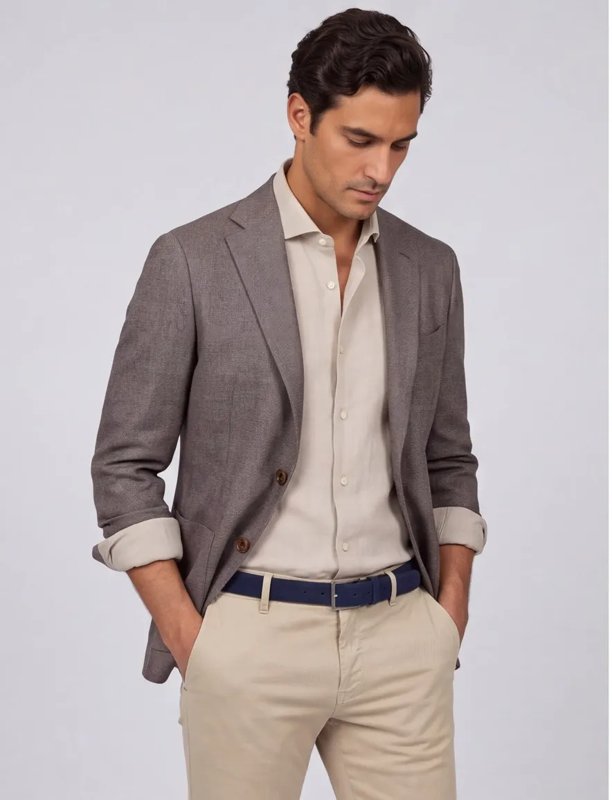 Dressler colbert bruin geprint