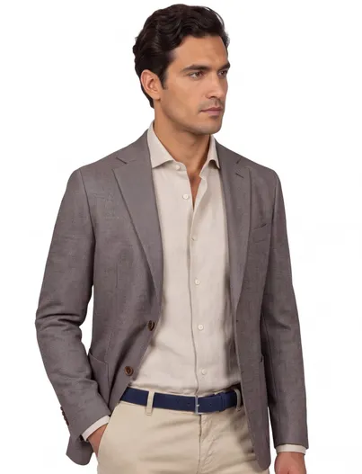 Dressler Dressler colbert bruin geprint