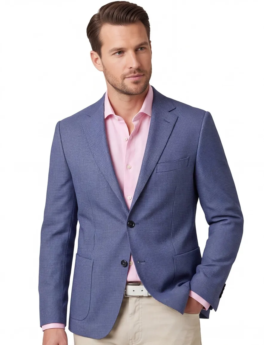 Dressler colbert blauw geruit