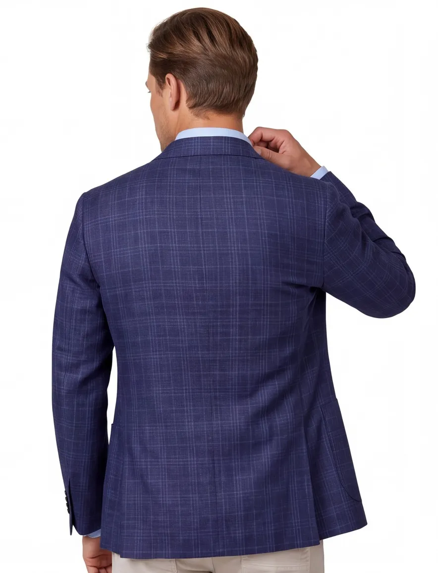 Dressler Colberts donkerblauw geruit