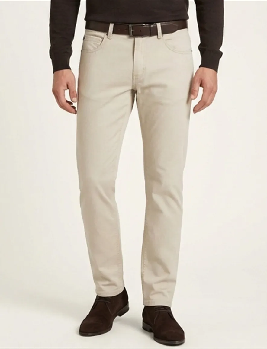 Gardeur Pantalon Bill 5-pocket creme katoen