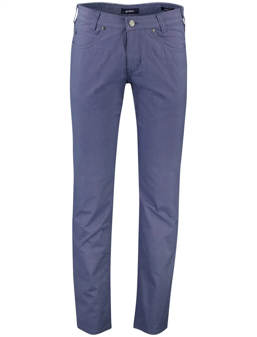 Gardeur Pantalon Bill 5-pocket blauw katoen