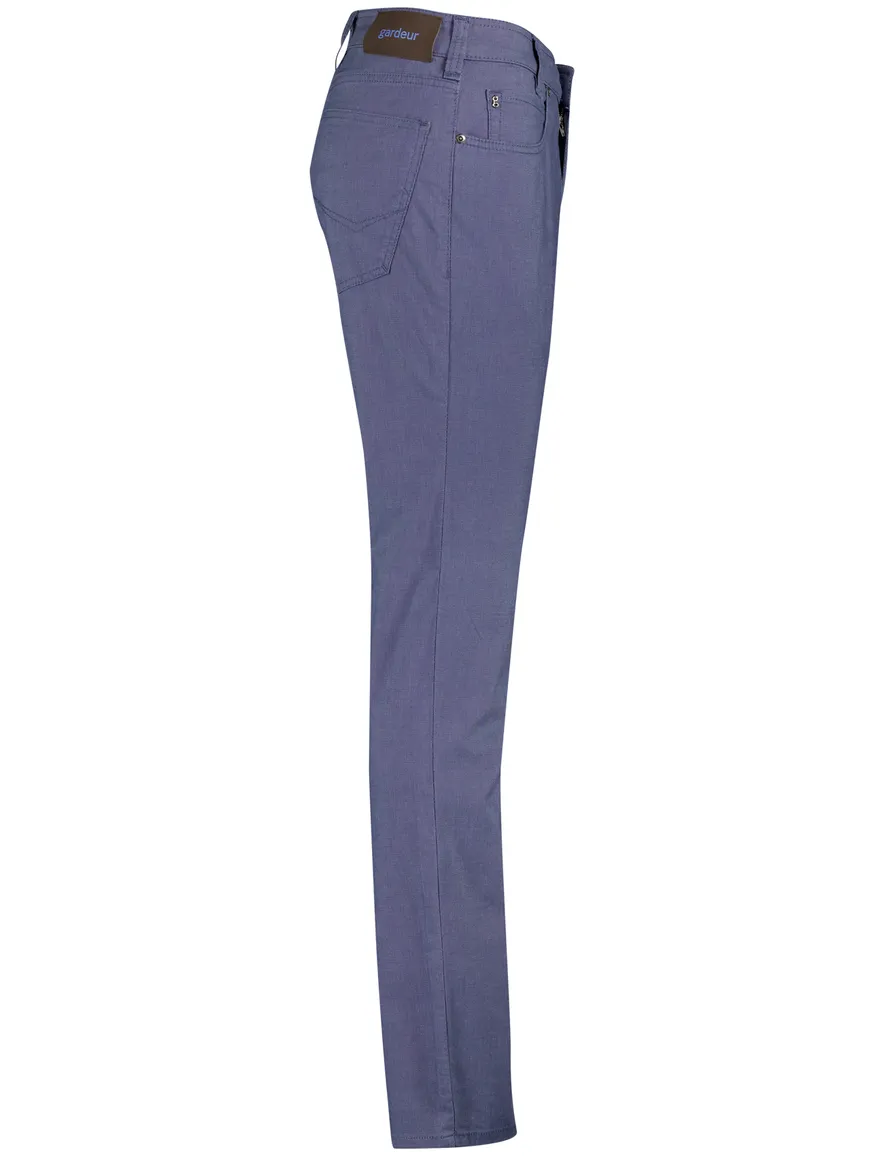Gardeur Pantalon Bill 5-pocket blauw katoen