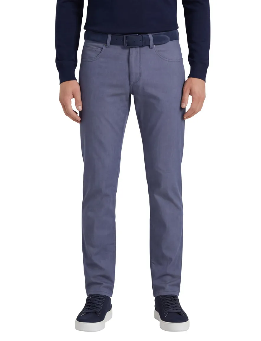 Gardeur Pantalon Bill 5-pocket blauw katoen