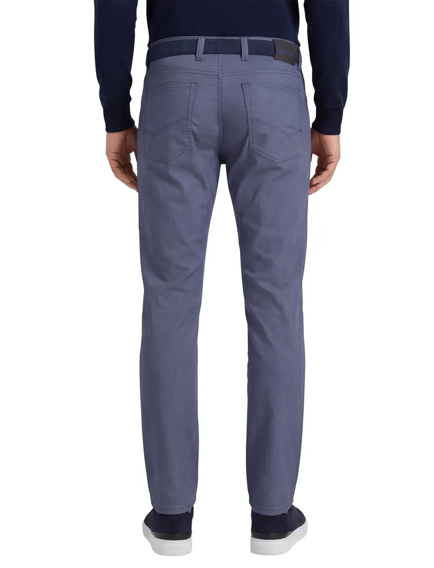 Gardeur Pantalon Bill 5-pocket blauw katoen effen