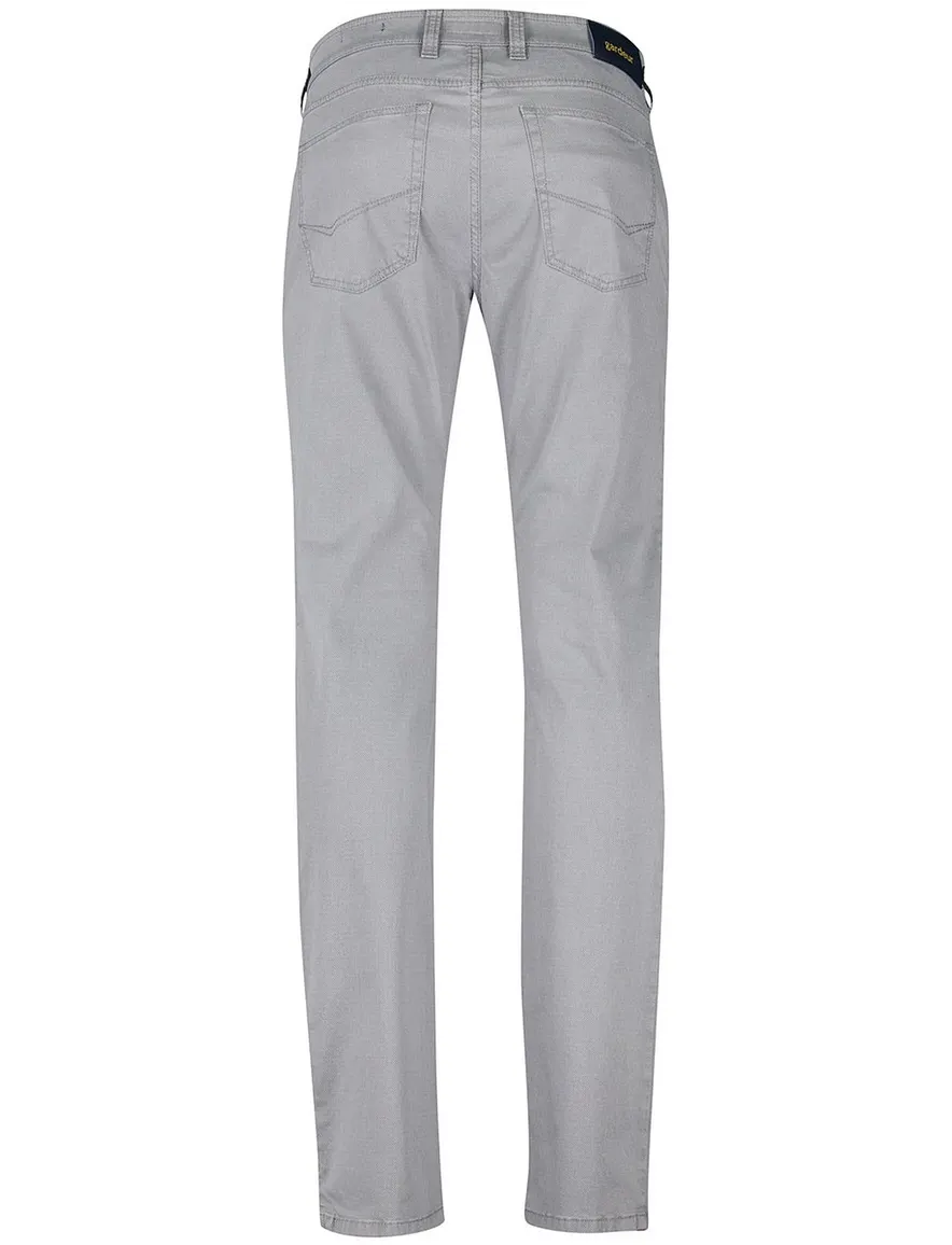 Gardeur Pantalon Bill 5-pocket grijs katoen effen