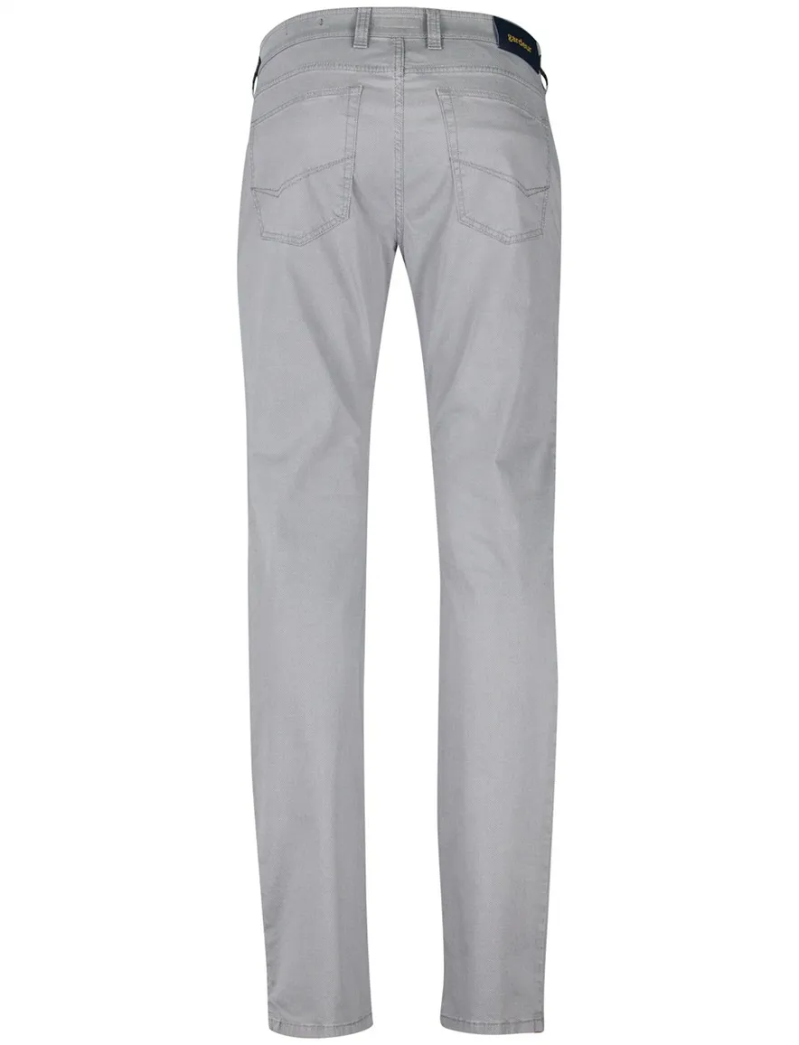 Gardeur Pantalon Bill 5-pocket grijs katoen