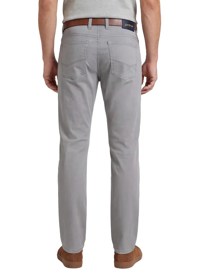 Gardeur Pantalon Bill 5-pocket grijs katoen effen