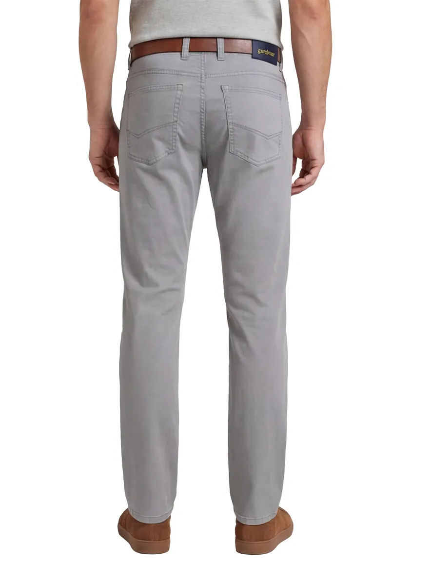 Gardeur Pantalon Bill 5-pocket grijs katoen