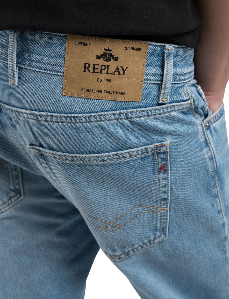 Replay jeans lichtblauw Grover straight fit