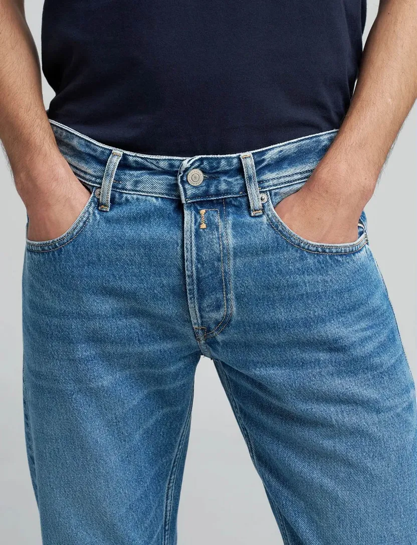 Replay jeans blauw Grover straight fit